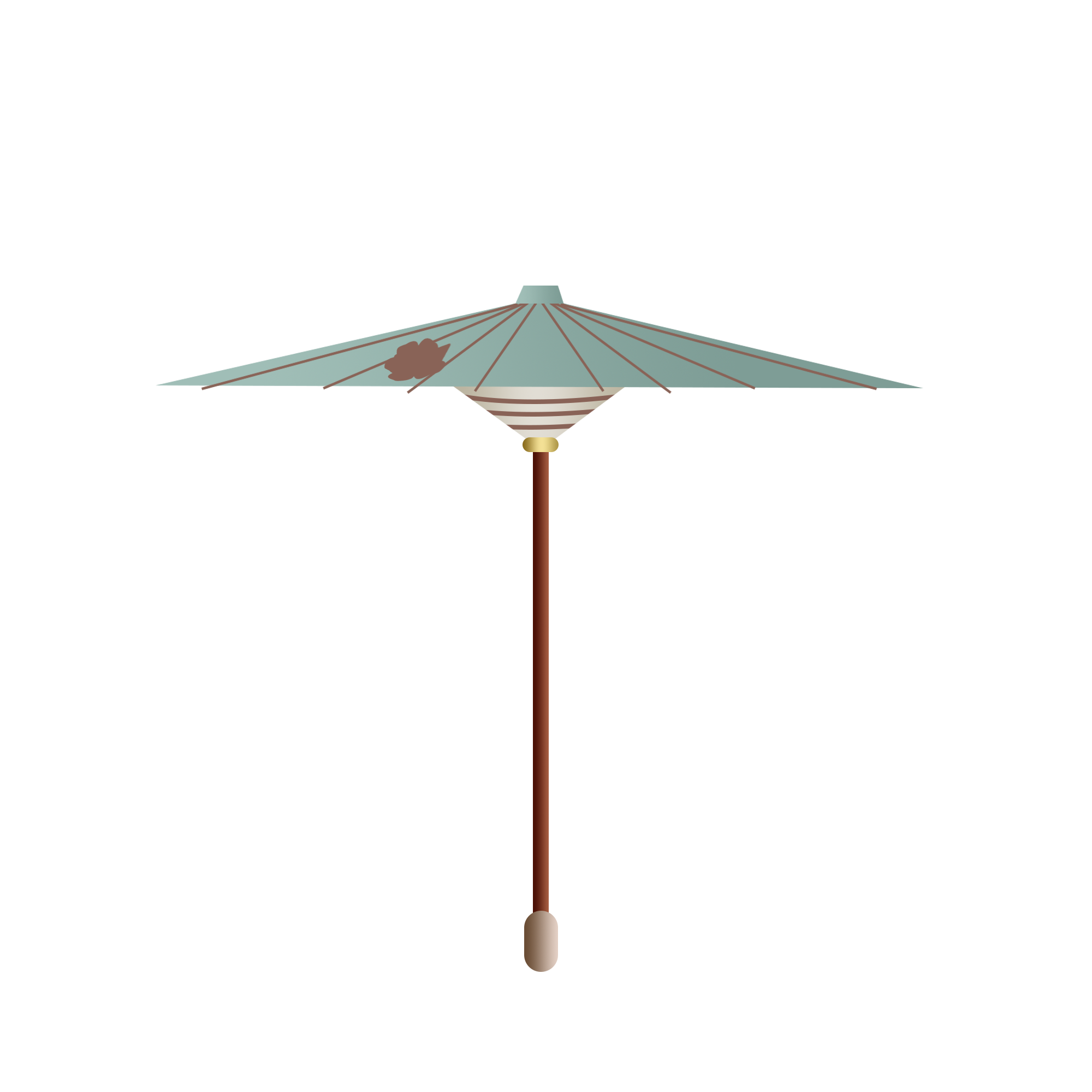 雨伞古风油纸伞蓝色.png